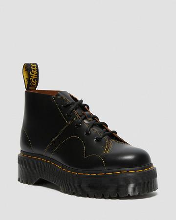 Women's Dr Martens Church Platform Monkey Boots Black | AU 226XYU